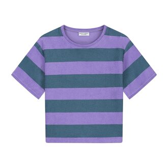 Daily Brat striped towel t-shirt // teal