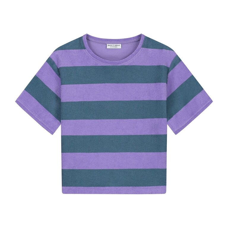 Daily Brat striped towel t-shirt // teal