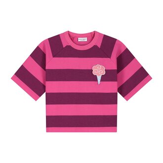 Daily Brat striped ice cream tshirt // plum