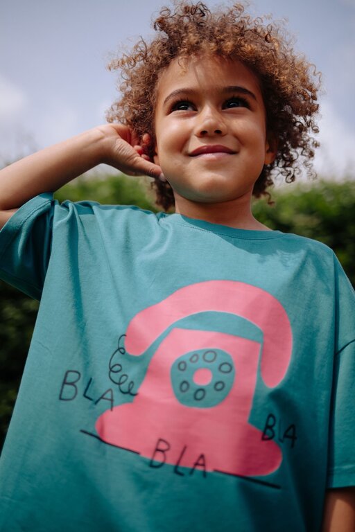 Daily Brat bla bla bla tshirt // teal