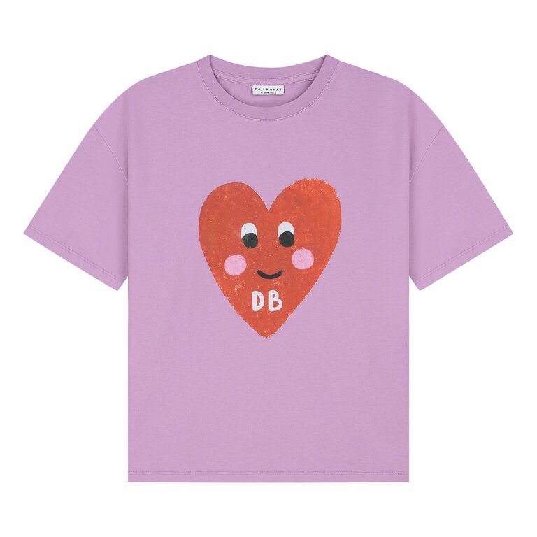 Daily Brat patty heart tshirt // lilavender