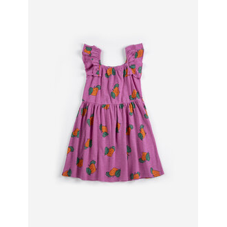 Bobo Choses tangerine all over ruffled dress // kids