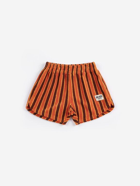 Bobo Choses striped brick terry cloth shorts // kids