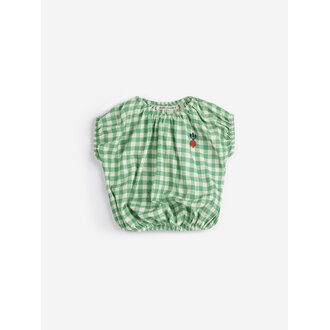 Bobo Choses pixel sugar beet vichy woven blouse // baby