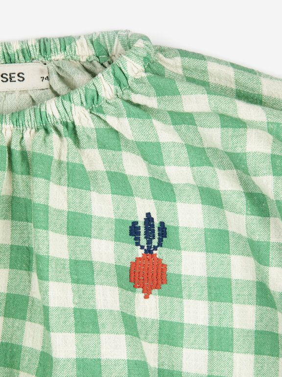 Bobo Choses pixel sugar beet vichy woven blouse // baby