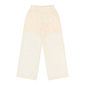 The New wide lace pants // gardenia