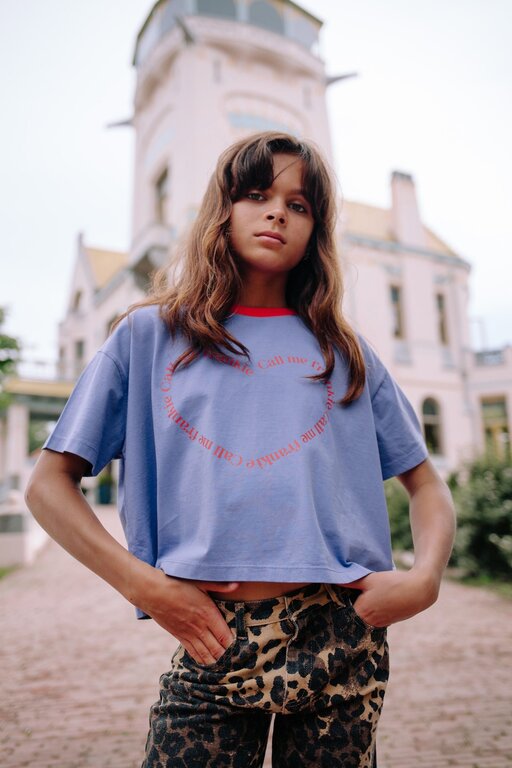 Call me Frankie lalove tshirt // purple