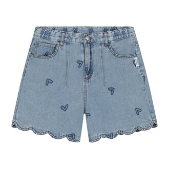 Call me Frankie denim heart shorts // blue