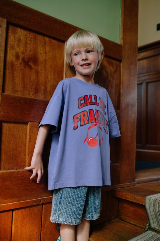 Call me Frankie cherrie frankie tshirt // purple