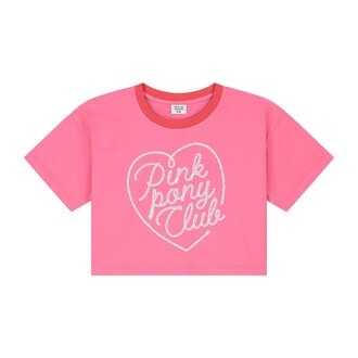 Call me Frankie pink pony club cropped tshirt // pink