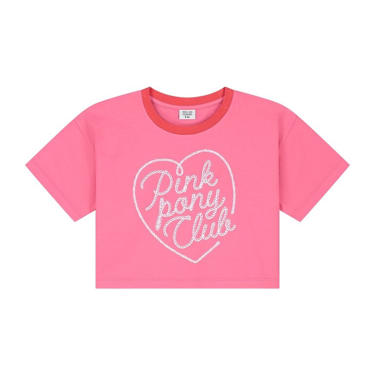 Call me Frankie pink pony club cropped tshirt // pink