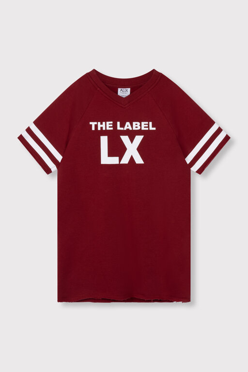 Alix the label sporty sweat dress  // cerise