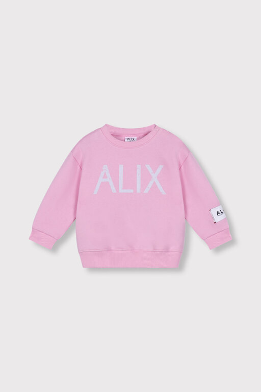 Alix the label tour sweater // pink