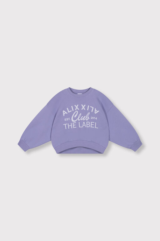 Alix the label ALIX club print sweater // lilac