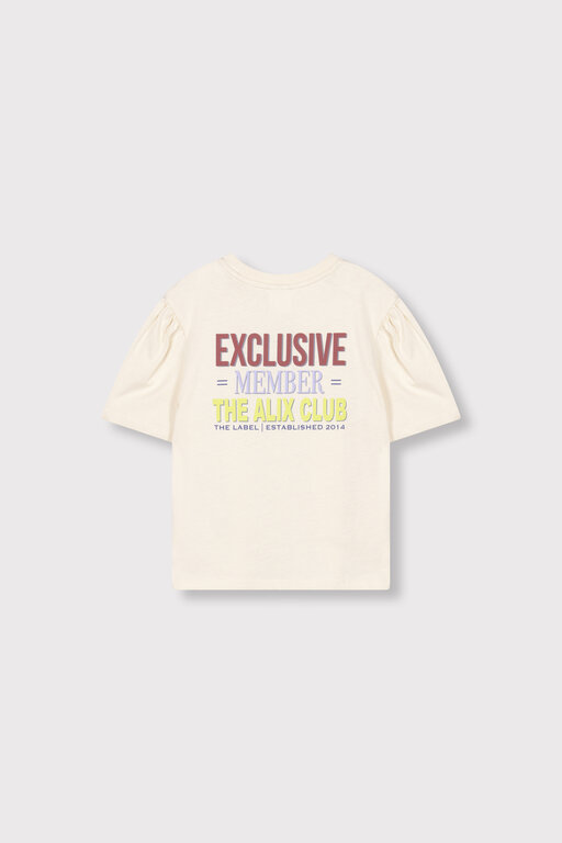 Alix the label multi colour artwork tshirt // light ecru