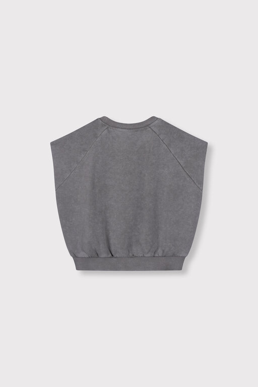 Alix the label sleeveless sweat // charcoal grey