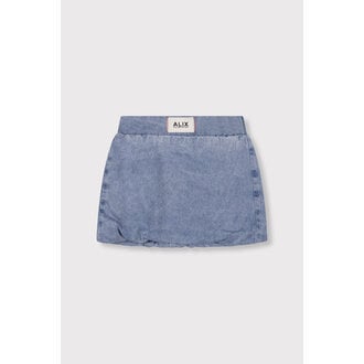 Alix the label denim balloon skirt // light blue denim