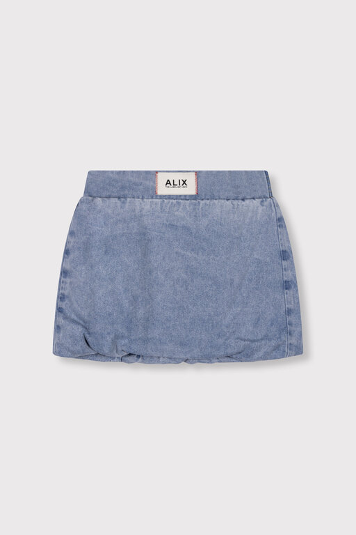 Alix the label denim balloon skirt // light blue denim