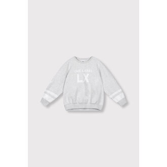 Alix the label sporty sweater // super light grey melange