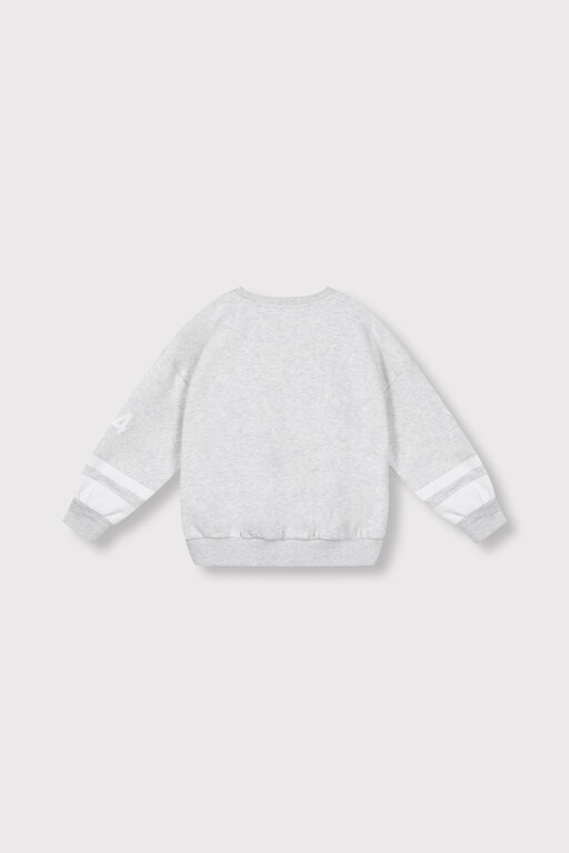 Alix the label sporty sweater // super light grey melange