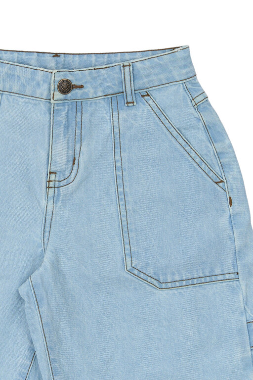 The New savid baggy fit worker shorts // light blue denim