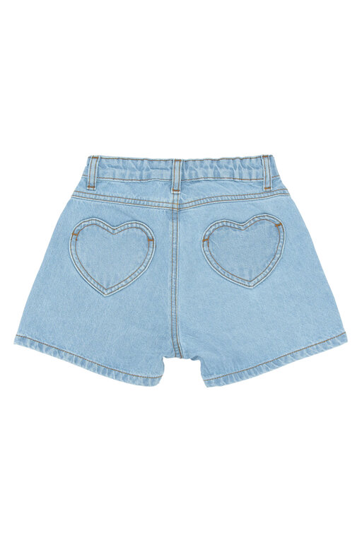 The New samantha regular fit denim shorts // light blue denim