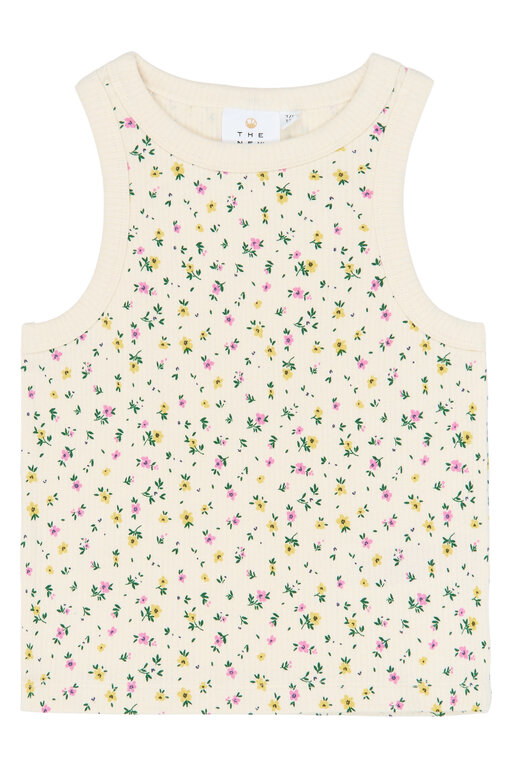 The New summer rib top // gardenia AOP