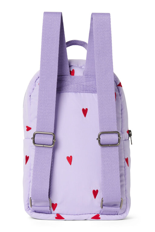 Studio Noos puffy mini backpack // purple hearts