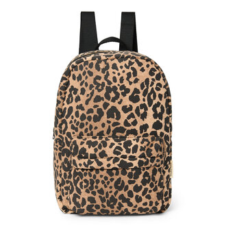 Studio Noos soft cotton midi backpack // brown leopard