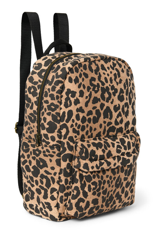 Studio Noos soft cotton midi backpack // brown leopard