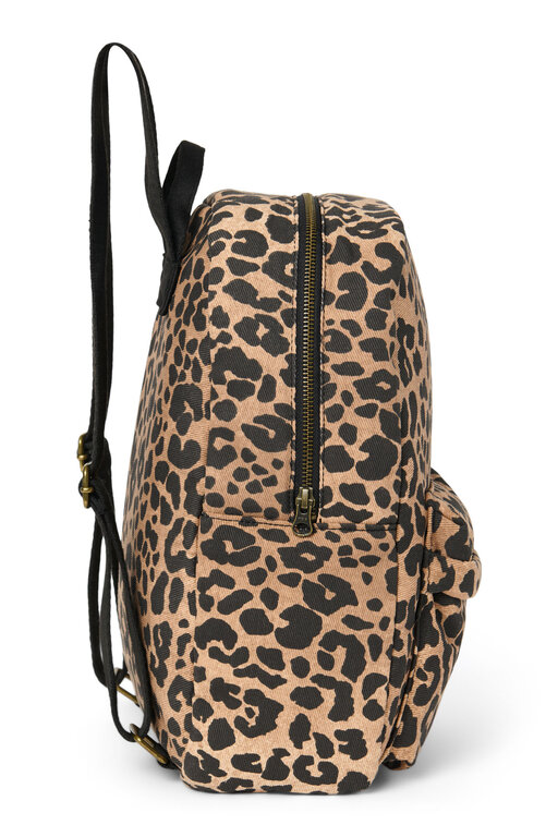 Studio Noos soft cotton midi backpack // brown leopard