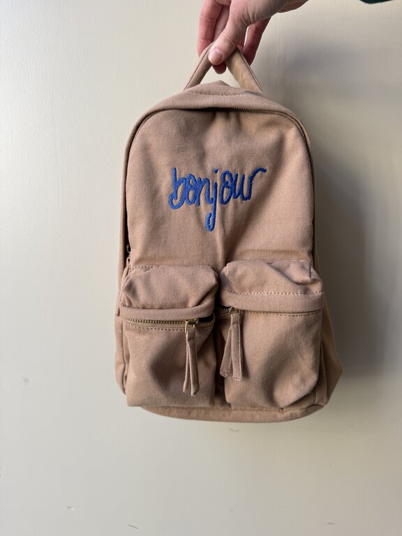 Atelier Pomme bag it up backpack fine brown // bonjour blue