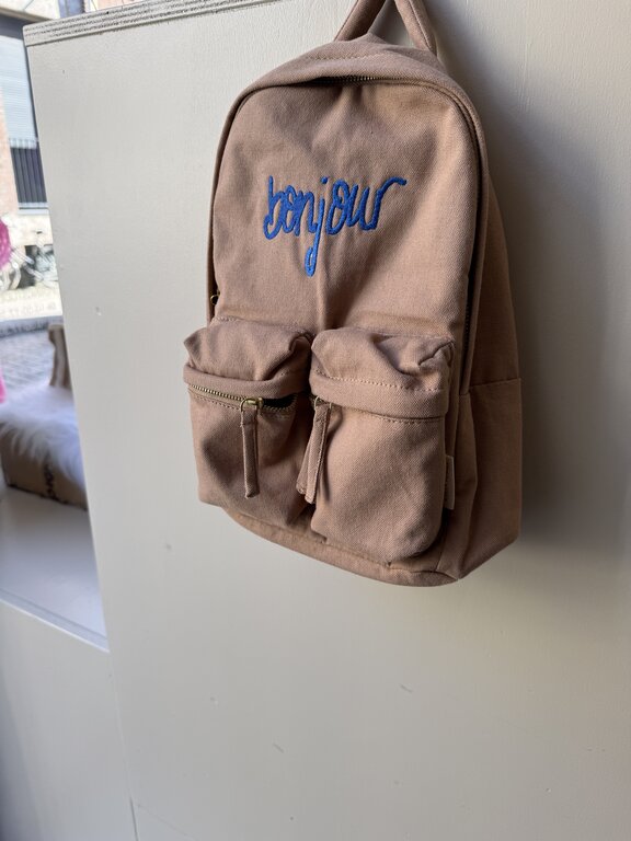 Atelier Pomme bag it up backpack fine brown // bonjour blue