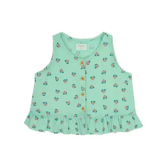 Jenest sofie top // flower aop fresh green
