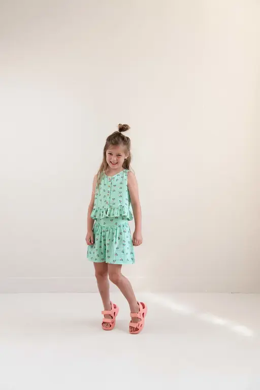 Jenest sofie top // flower aop fresh green