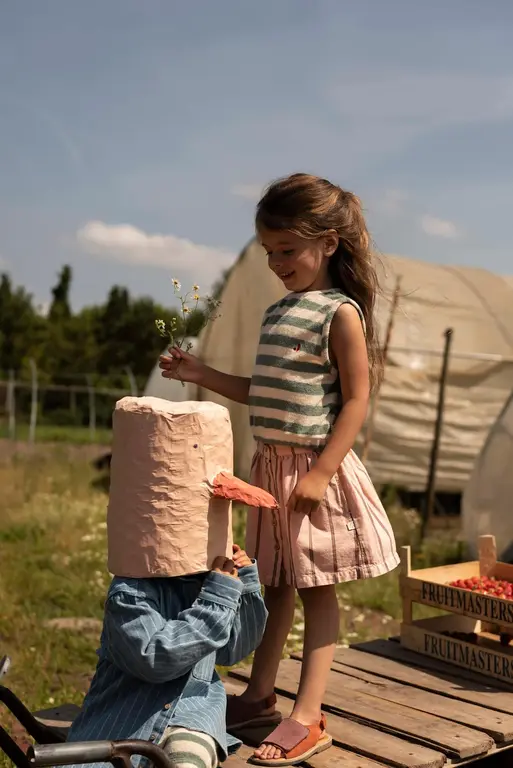 Jenest sasha skirt // peach rose stripe