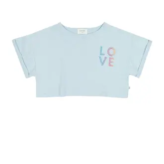 Jenest lizzy cropped tshirt // water blue