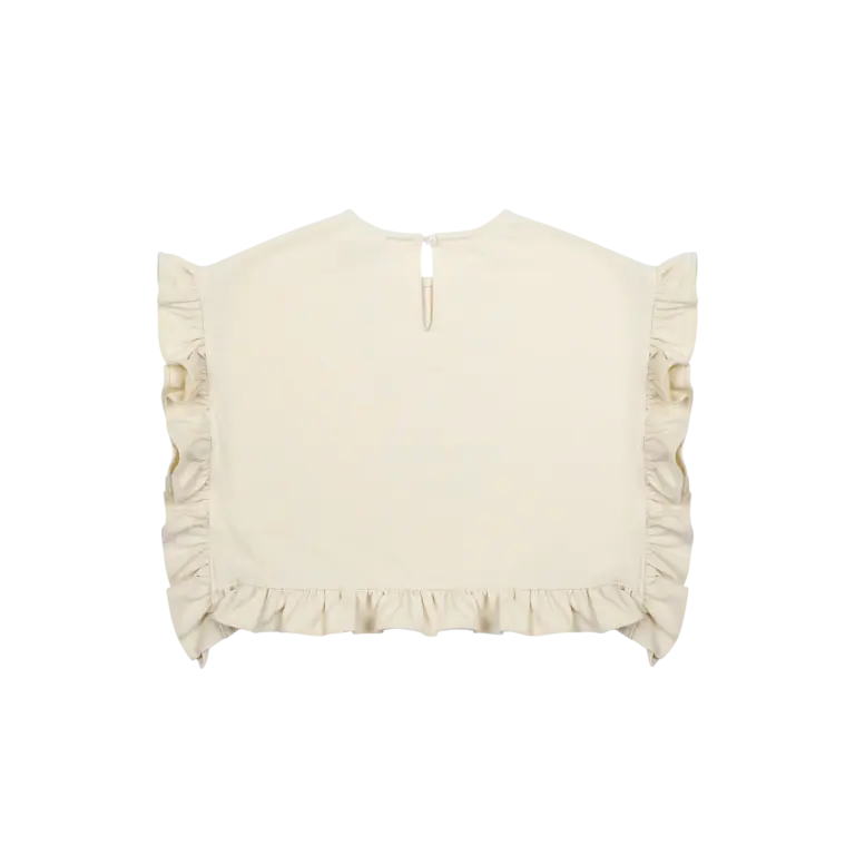 Jelly Mallow cherry frill // sleeveless t-shirt