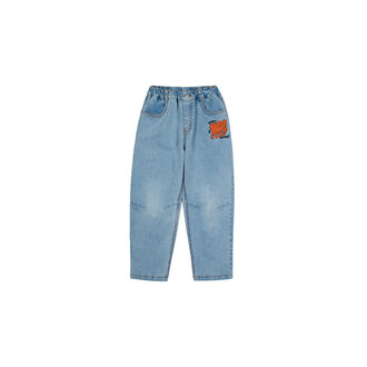 Jelly Mallow elephant brushed // denim pants