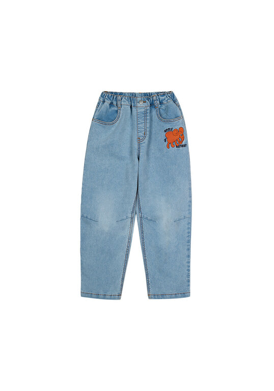 Jelly Mallow elephant brushed // denim pants