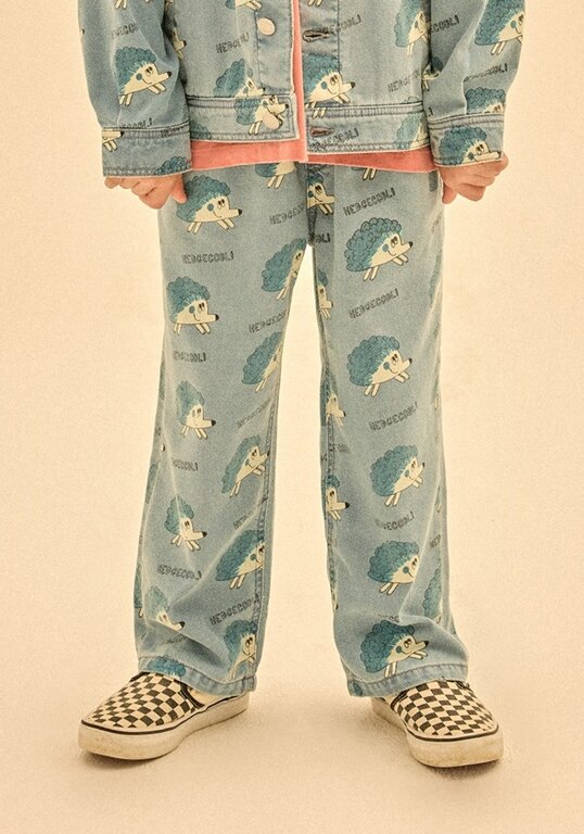 Jelly Mallow hedgehog // denim pants