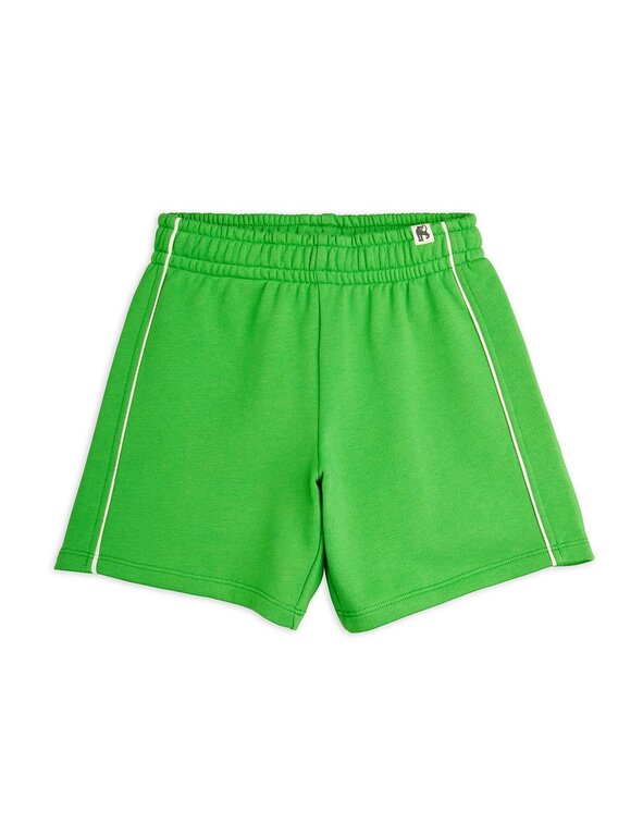 Mini Rodini plain piping sweatshorts // green