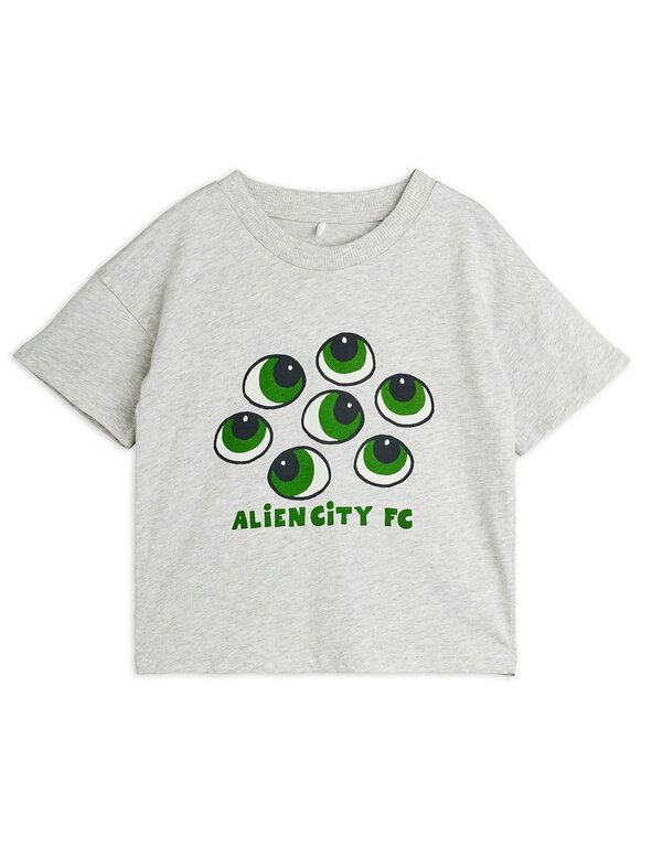 Mini Rodini eyes sp ss tee // grey melange