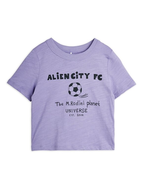 Mini Rodini alien city FC sp ss tee // purple