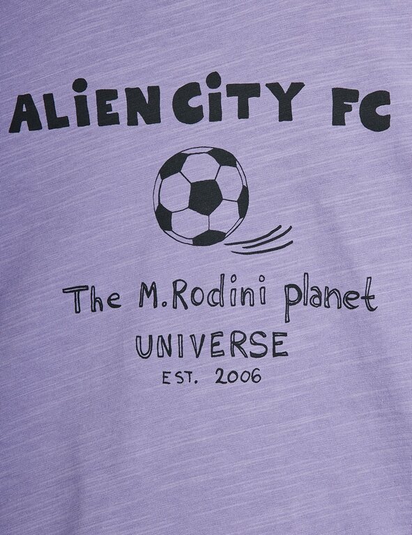 Mini Rodini alien city FC sp ss tee // purple