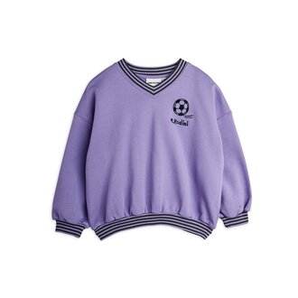 Mini Rodini football emb sweatshirt // purple