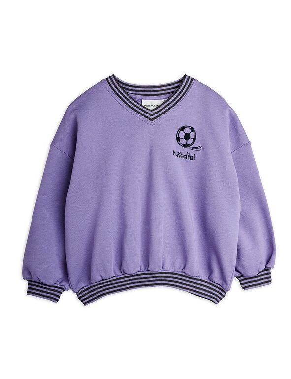 Mini Rodini football emb sweatshirt // purple