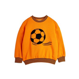 Mini Rodini football chenille sweatshirt // orange