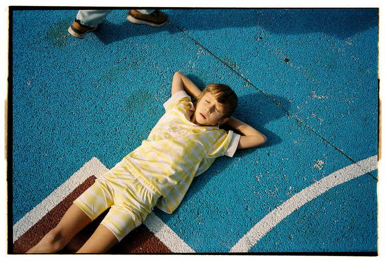 Repose Ams biker short // fresh yellow tie dye