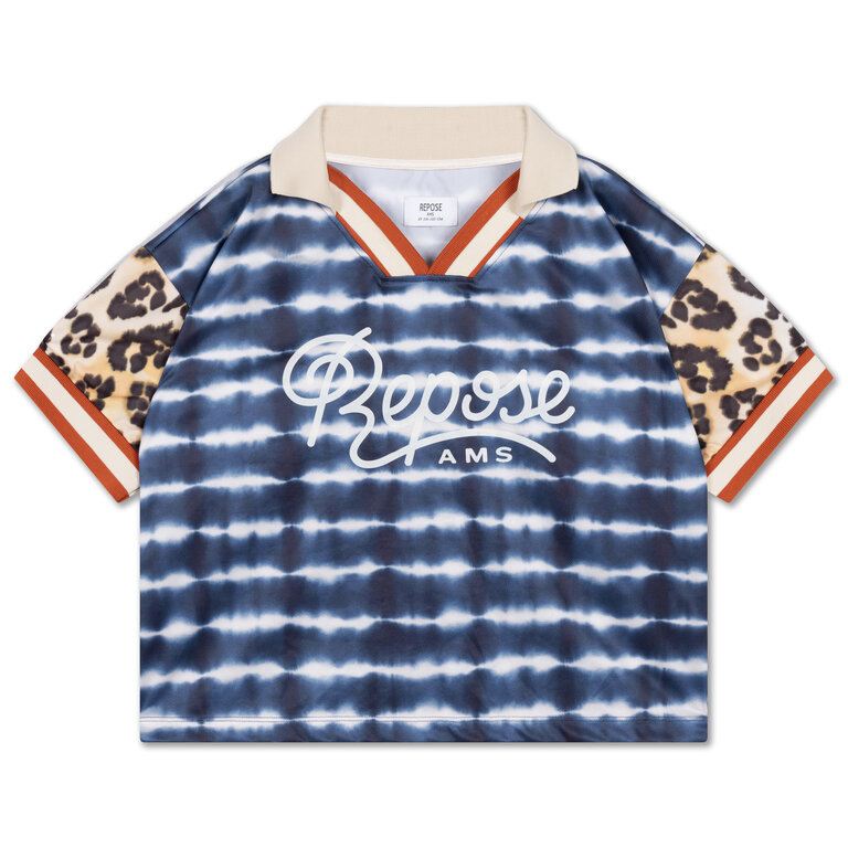 Repose Ams sport jersey ss // sea blue tie dye color block